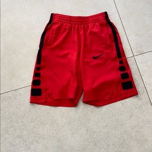 Nike red kids athletic shorts